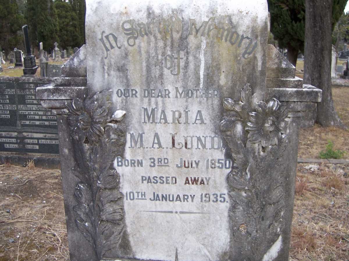 LUND Maria M.A. 1850-1935