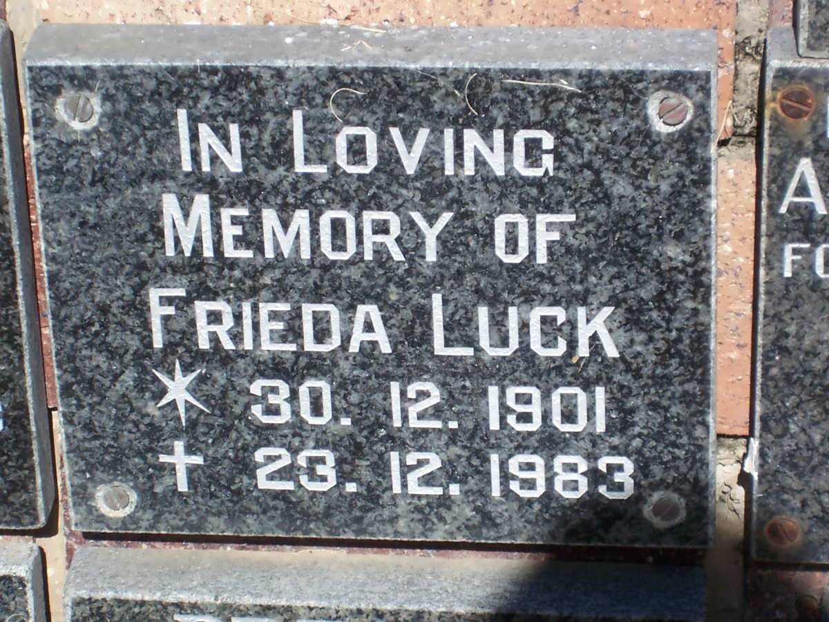 LUCK Frieda 1901-1983