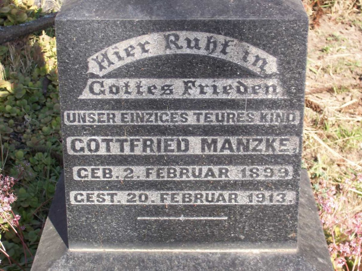 MANZKE Gottfried 1899-1913