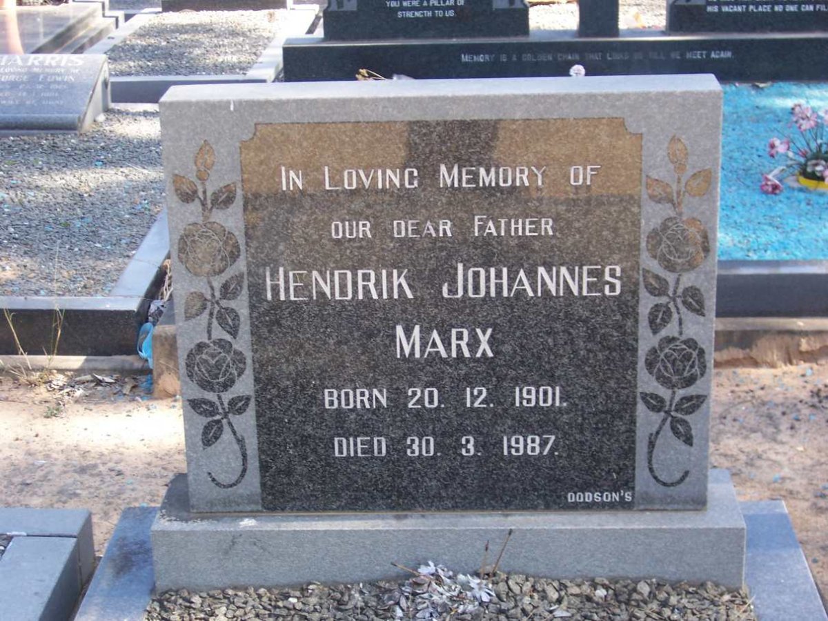 MARX Hendrik Johannes 1901-1987