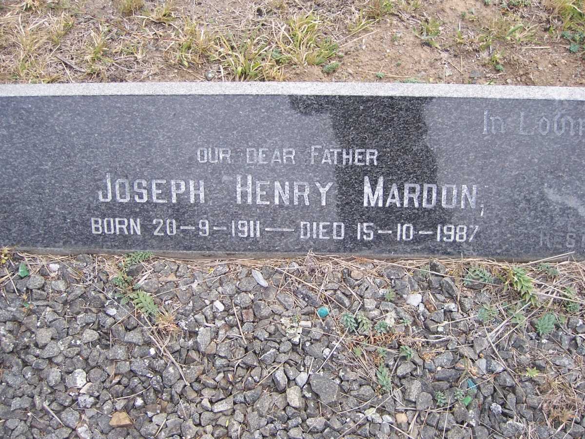 MARDON Joseph Henry 1911-1987 &amp; Thora May 1911-1974