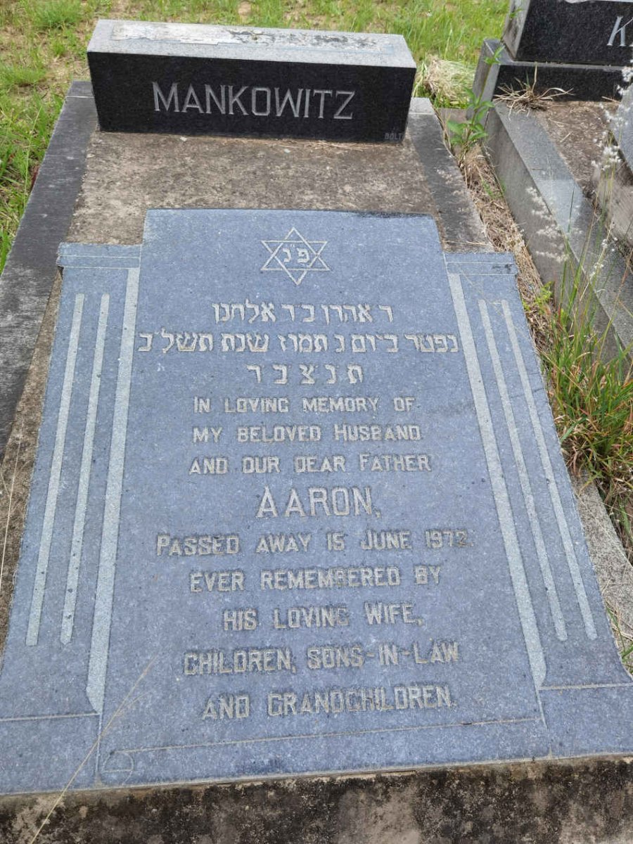 MANKOWITZ Aaron -1972