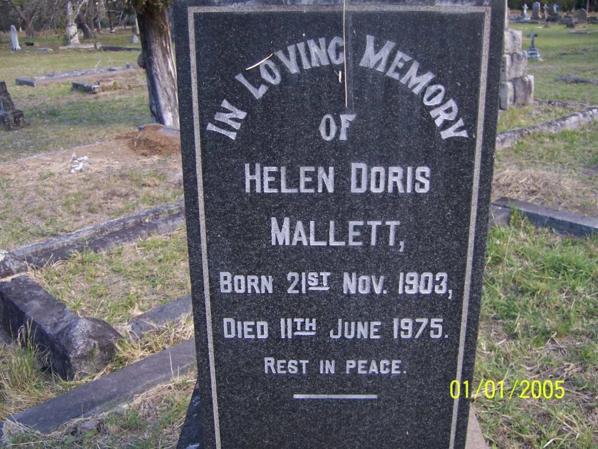 MALLETT Helen Doris 1903-1975