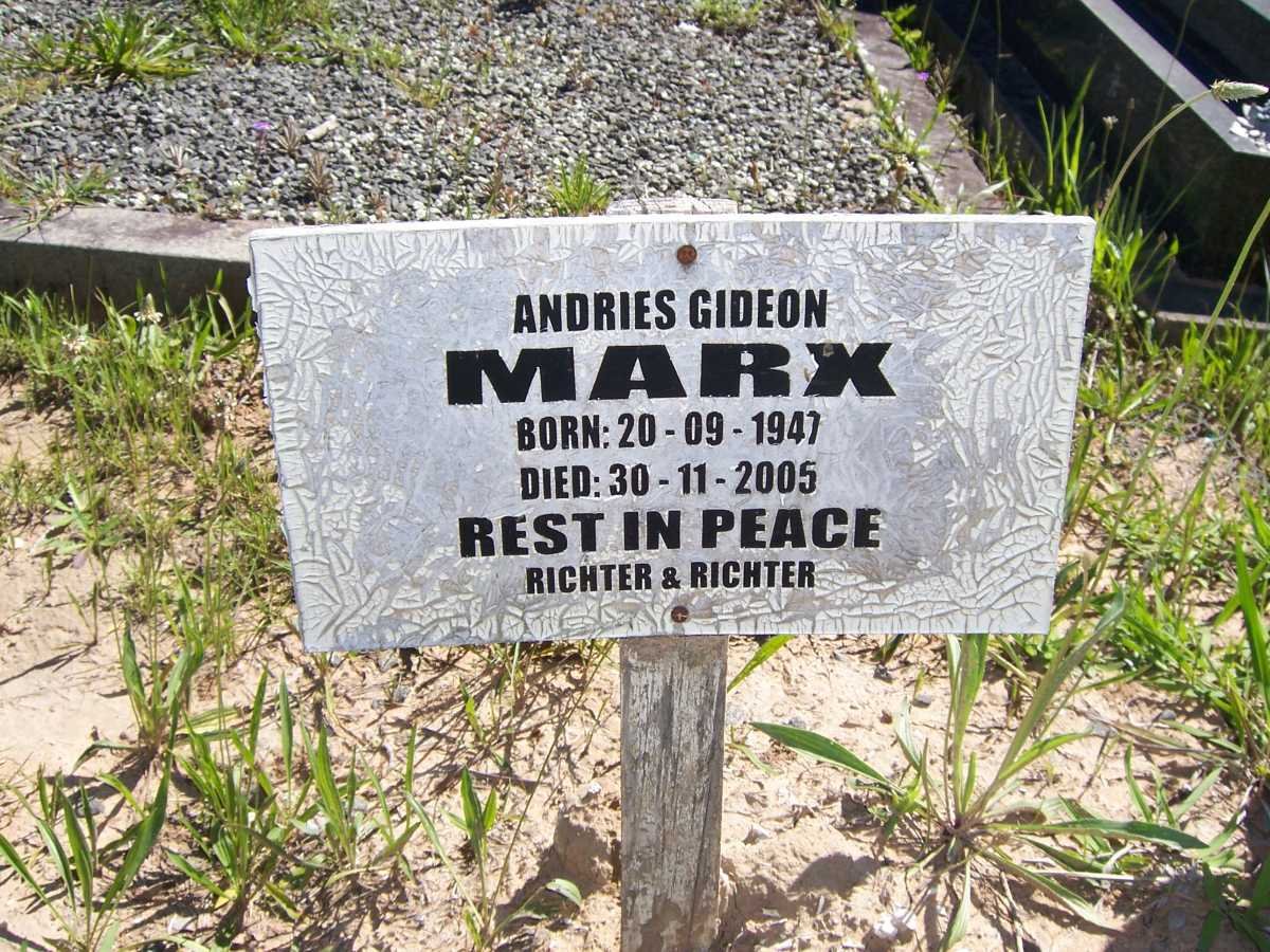 MARX Andries Gideon 1947-2005