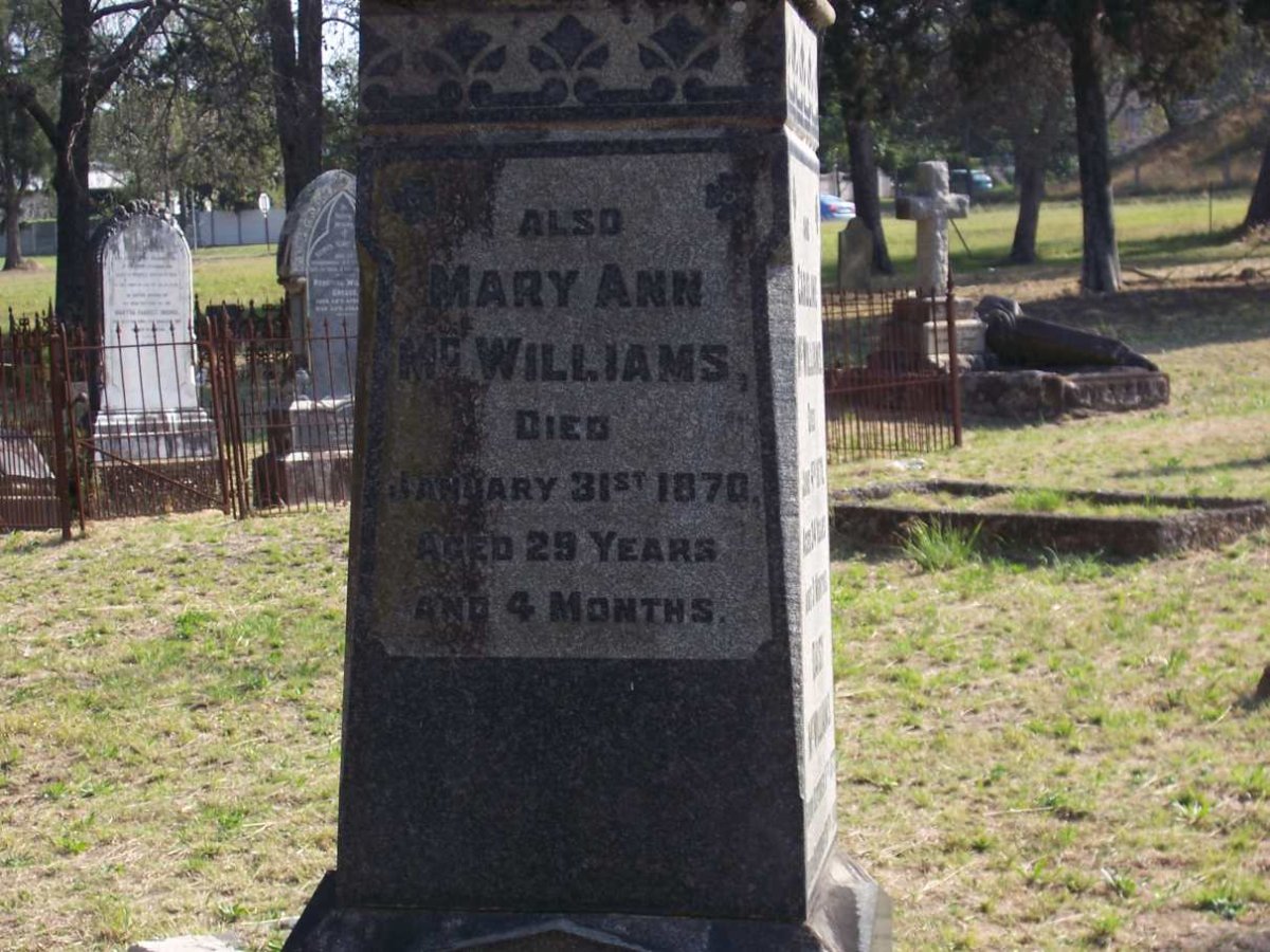 McWILLIAMS Mary Ann -1870