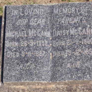 McGANN Michael 1858-1927 &amp; Daisy 1861-1959