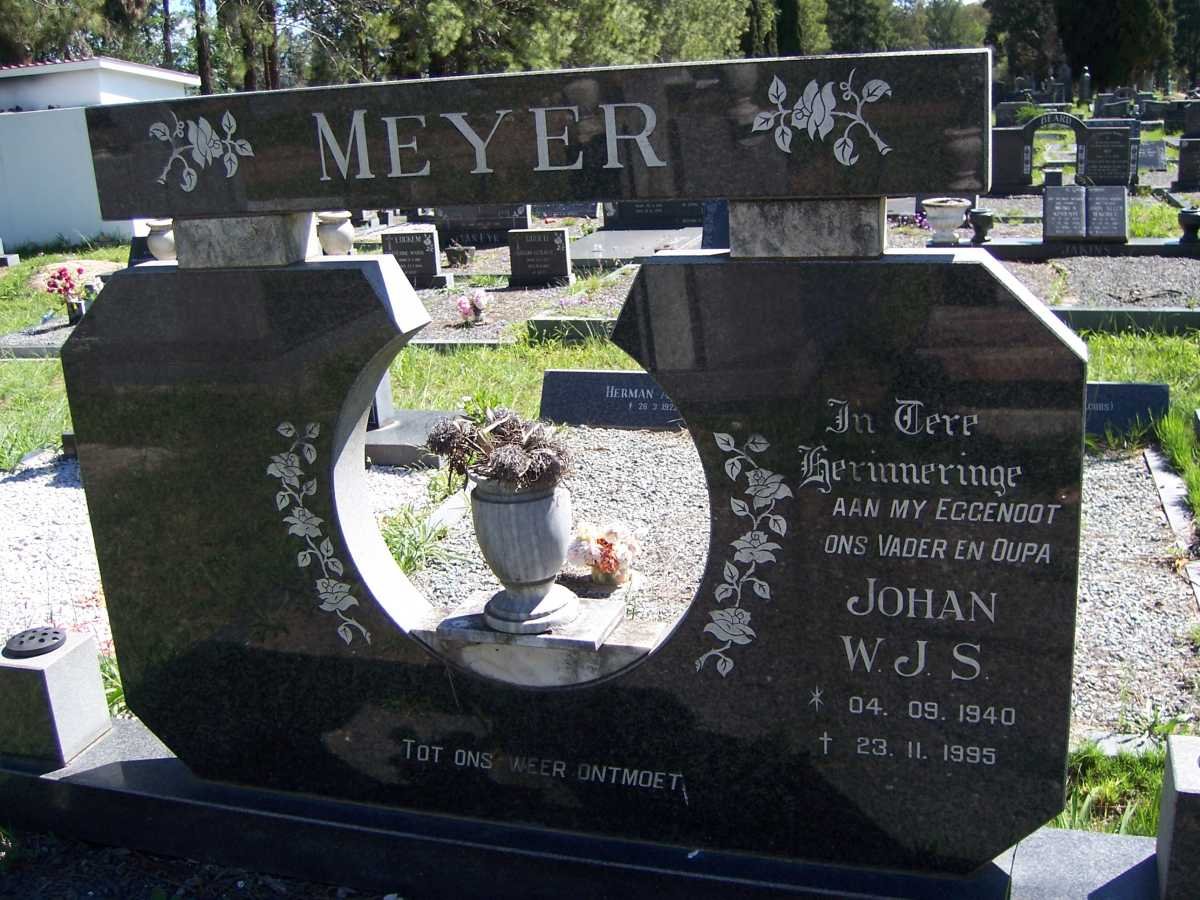 MEYER Johan W.J.S. 1940-1995