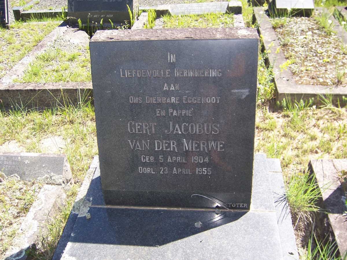 MERWE Gert Jacobus, van der 1904-1955