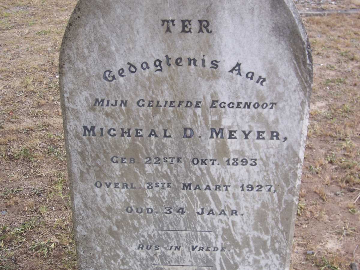 MEYER Micheal D. 1893-1927