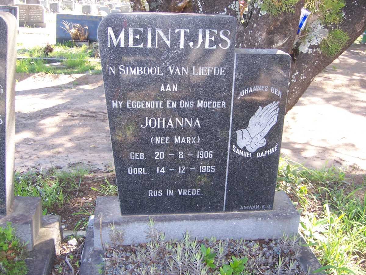 MEINTJES Johanna nee MARX 1906-1965
