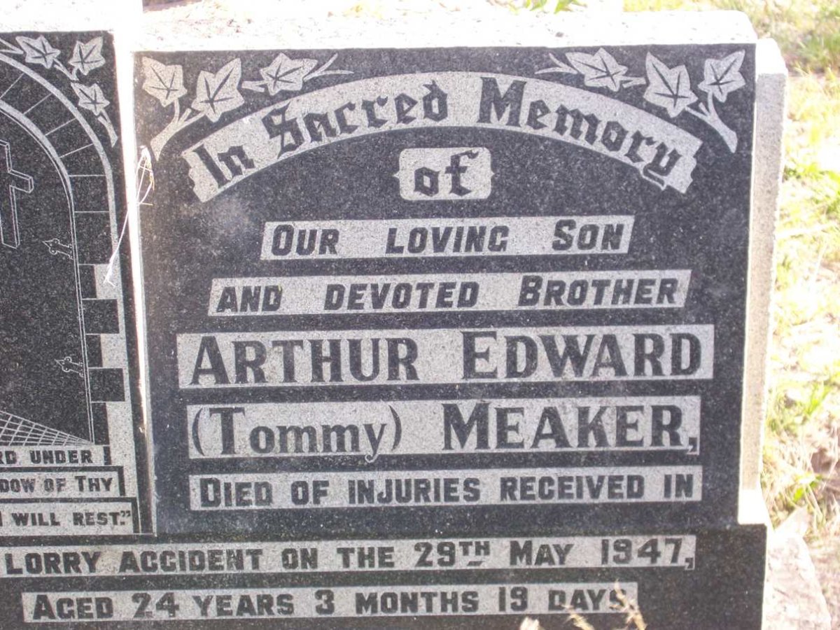 MEAKER Arthur Edward ?-1947