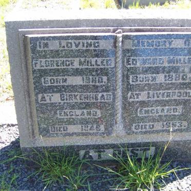 MILLER Edward 1880-1953 &amp; Florence 1880-1946