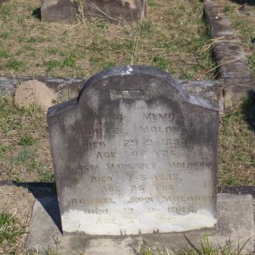 MOLONY Michael -1893 &amp; Augusta Margaret -1938 :: MOLONY Michael John -1946
