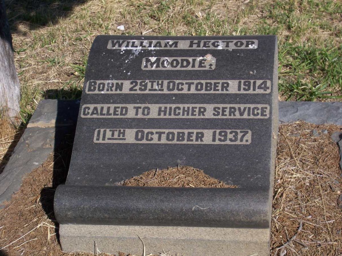 MOODIE William Hector 1914-1937