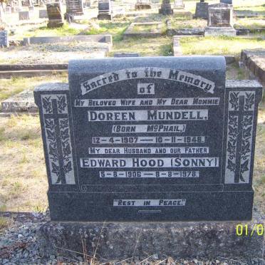 MUNDELL Edward Hood 1906-1978 &amp; Doreen McPHAIL 1907-1948