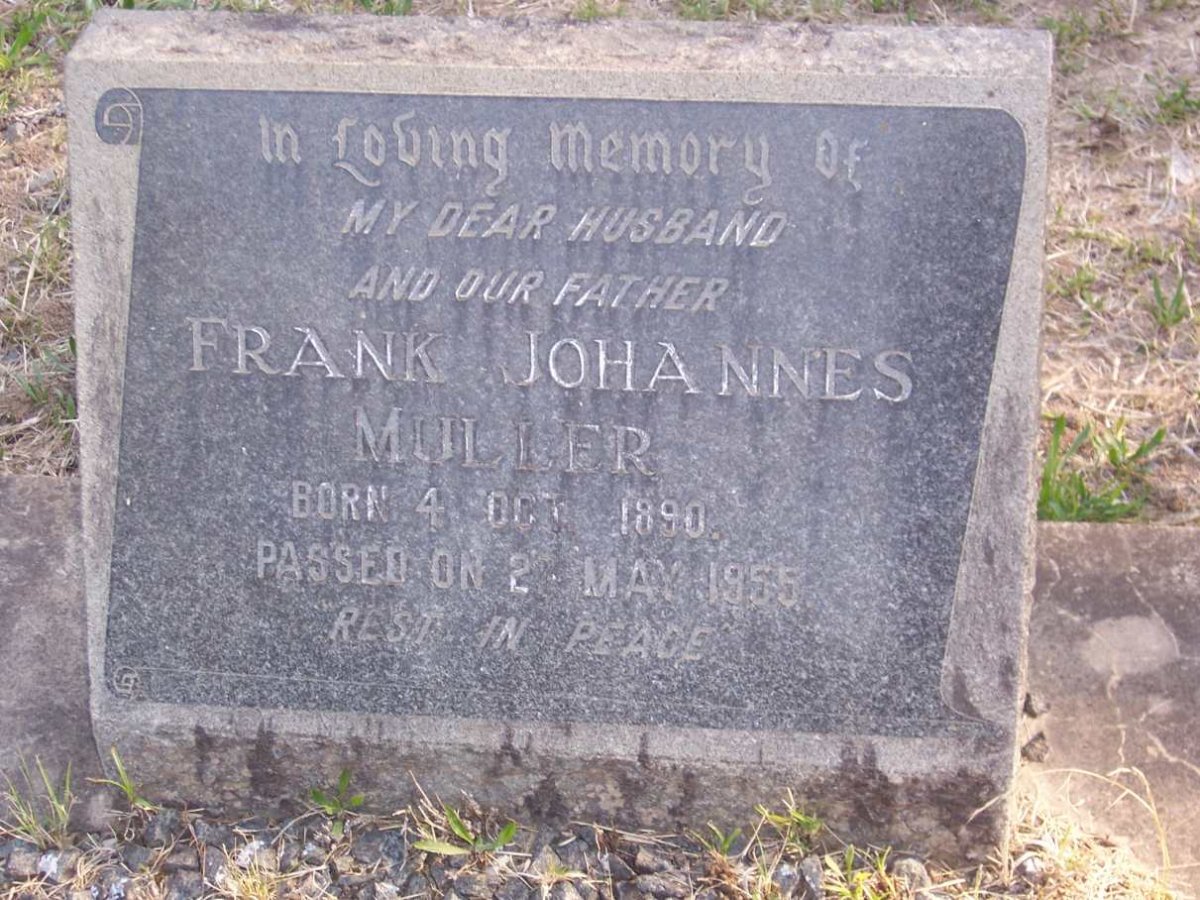 MULLER Frank Johannes 1890-1955
