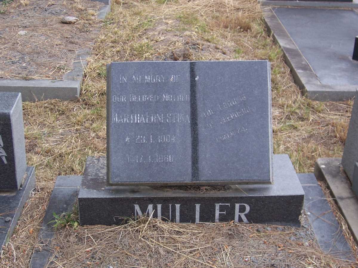MULLER Martha Ernestina 1904-1960
