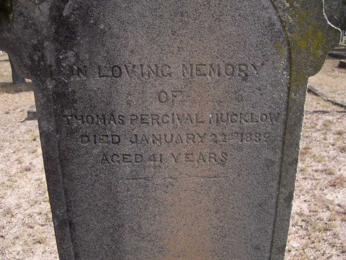 MUCKLOW Thomas Percival -1889