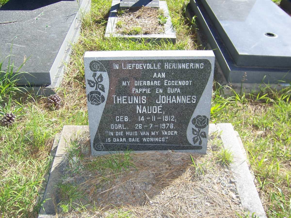 NAUDÉ Theunis Johannes 1912-1978