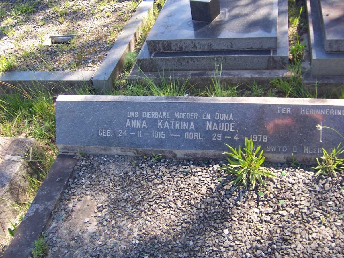NAUDÉ Anna Katrina 1915-1978