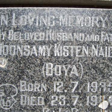 NAIDOO Moonsamy Kisten 1935-1984