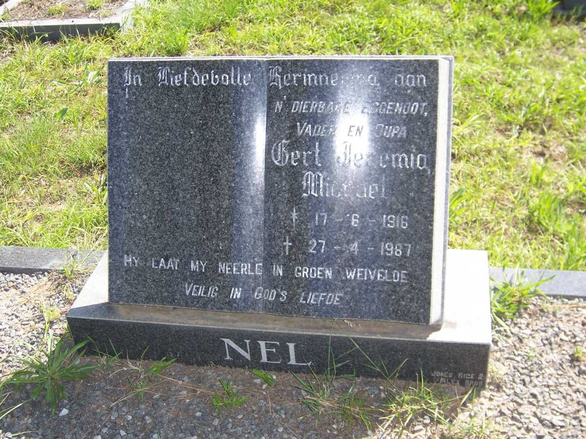 NEL Gert Jeremia Michael 1916-1987