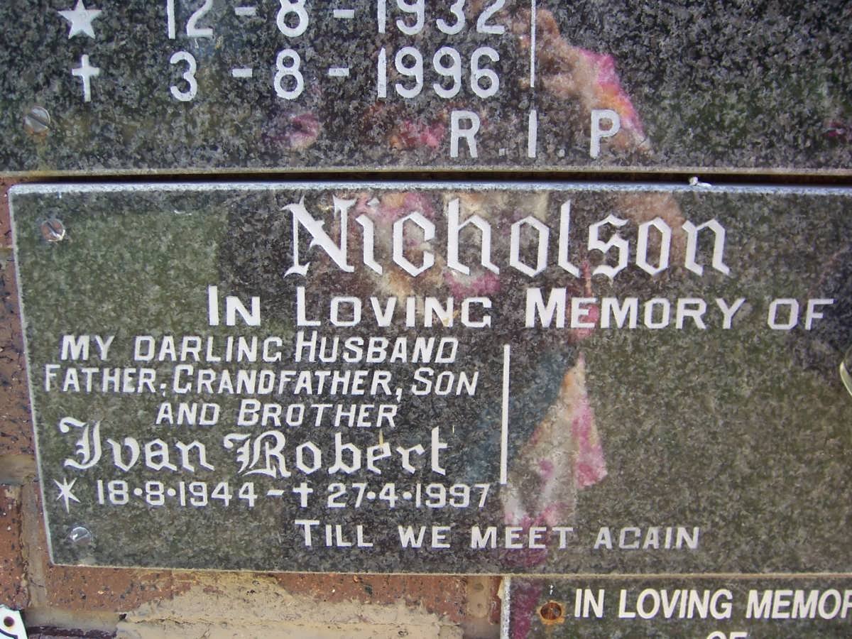 NICHOLSON Ivan Robert 1944-1997