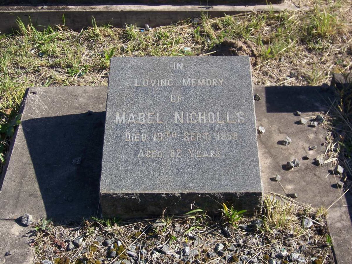 NICHOLLS Mabel ?-1958