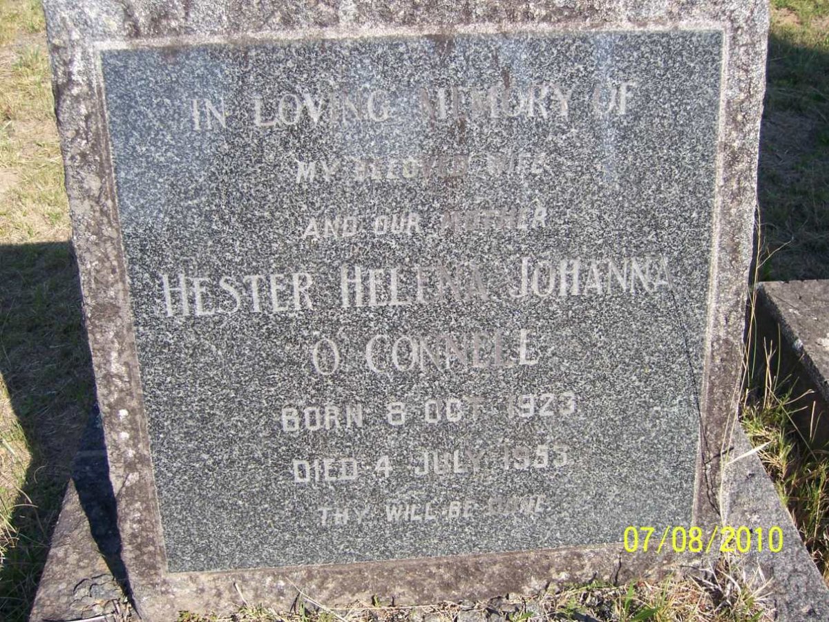 O'CONNELL Hester Helena Johanna 1923-1953