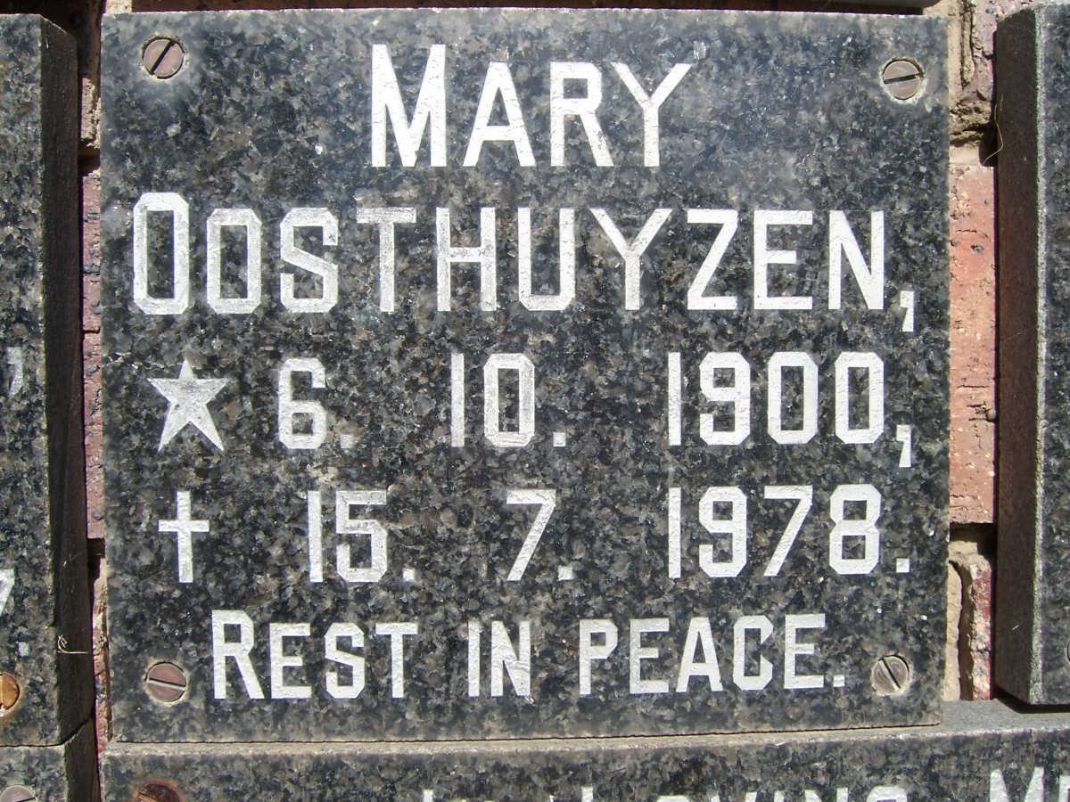 OOSTHUYZEN Mary 1900-1978
