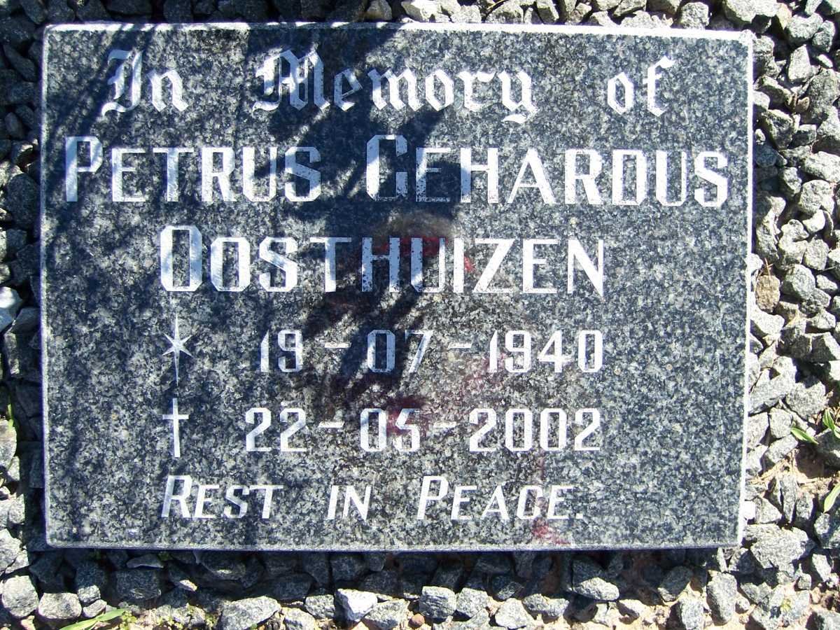 OOSTHUIZEN Petrus Gehardus 1940-2002