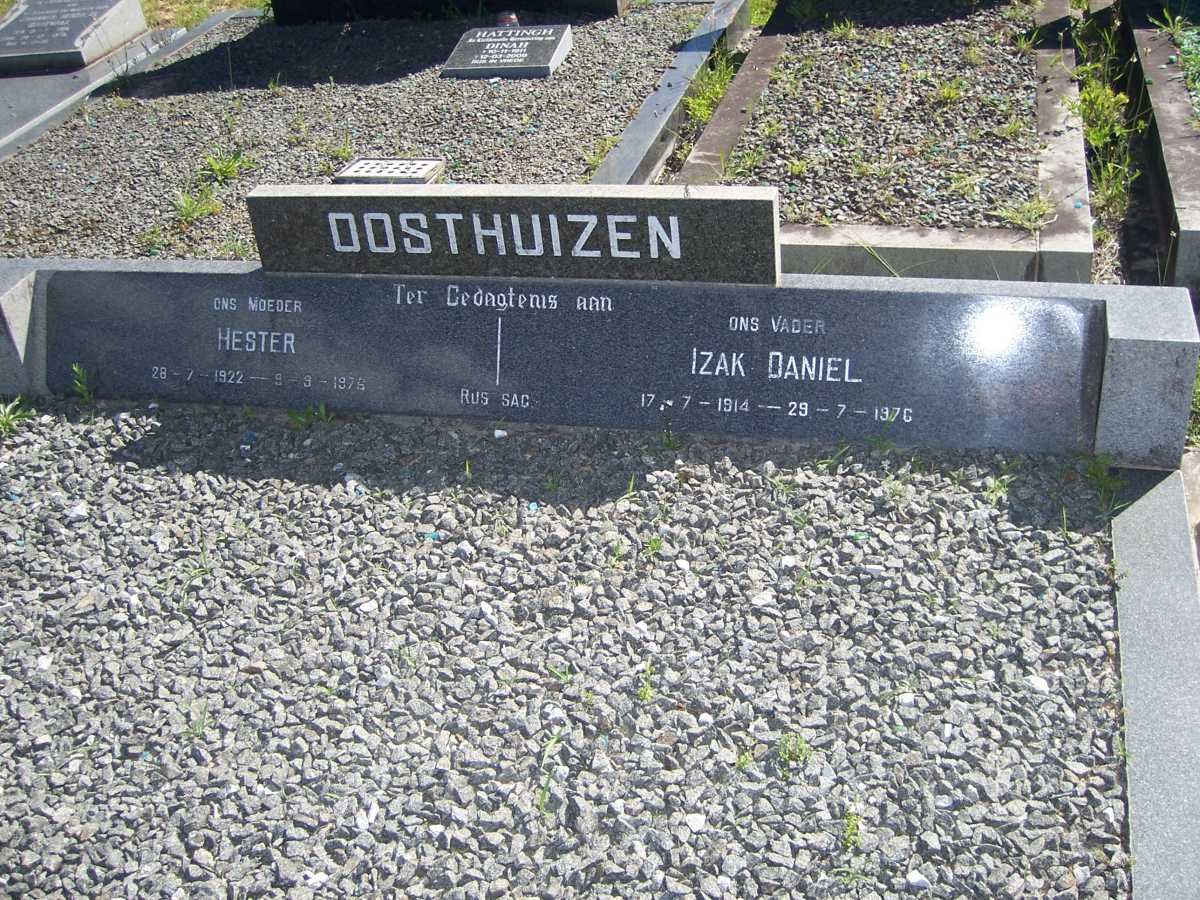 OOSTHUIZEN Izak Daniel 1914-1976 &amp; Hester 1922-1976