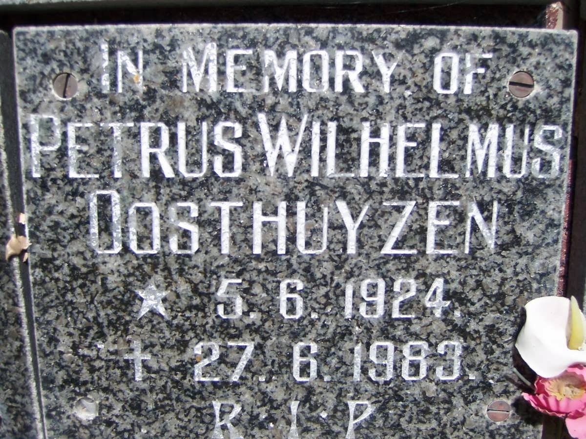 OOSTHUYZEN Petrus Wilhelmus 1924-1983