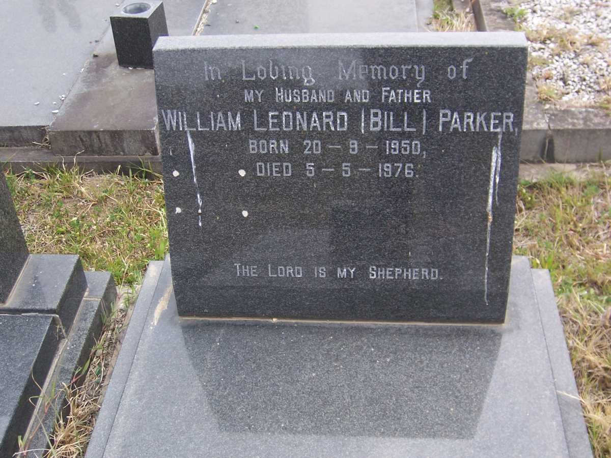 PARKER William Leonard 1950-1976