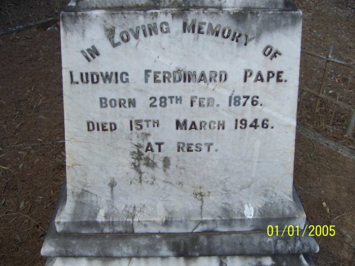 PAPE Ludwig Ferdinand 1876-1946