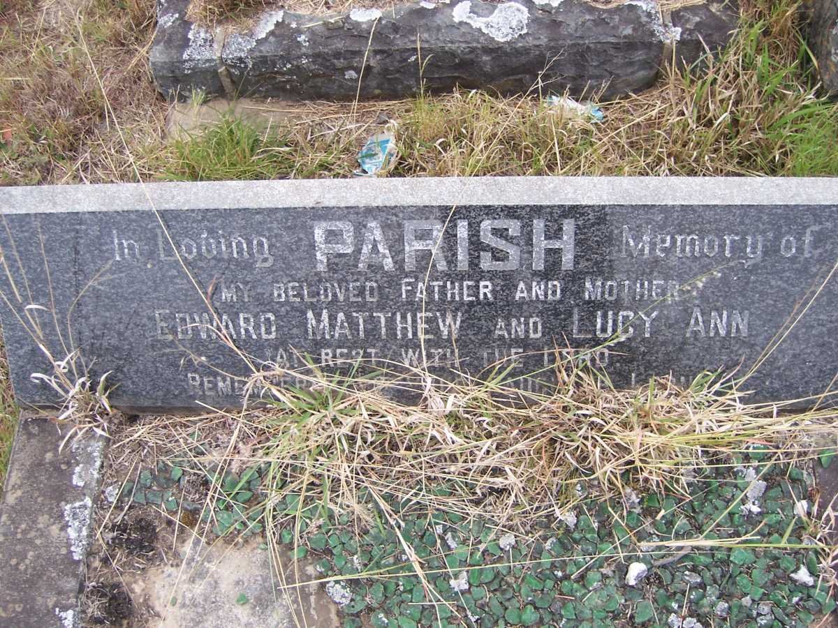 PARISH Edward Matthew &amp; Lucy Ann