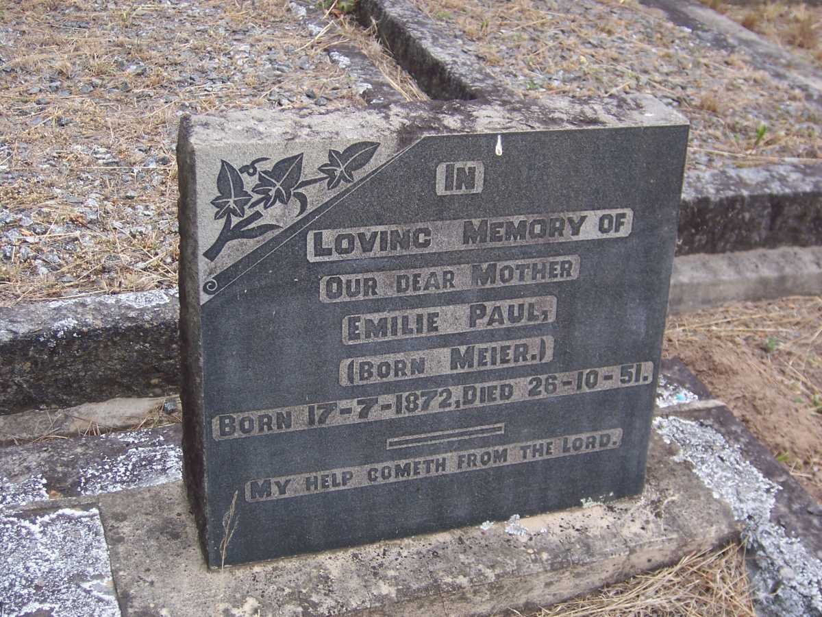PAUL Emilie nee MEIER 1872-1951