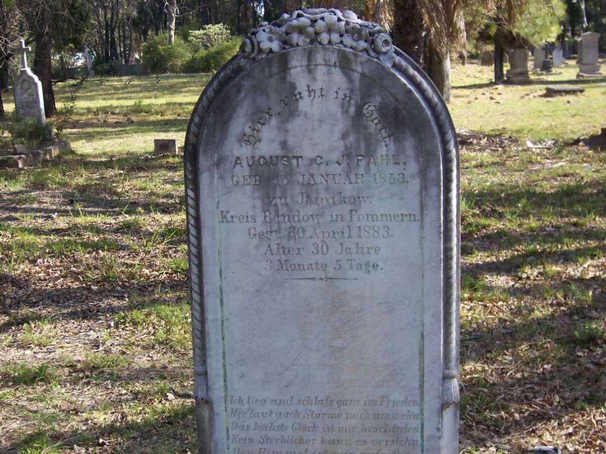 PAHL August C.J. 1853-1883