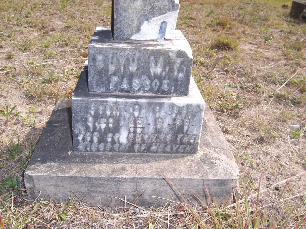 PASCOE Ruth M.F. 1898-1899