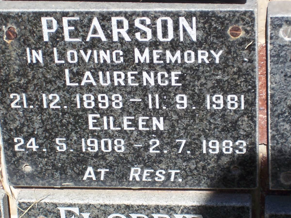 PEARSON Laurence 1898-1981 &amp; Eileen 1908-1983