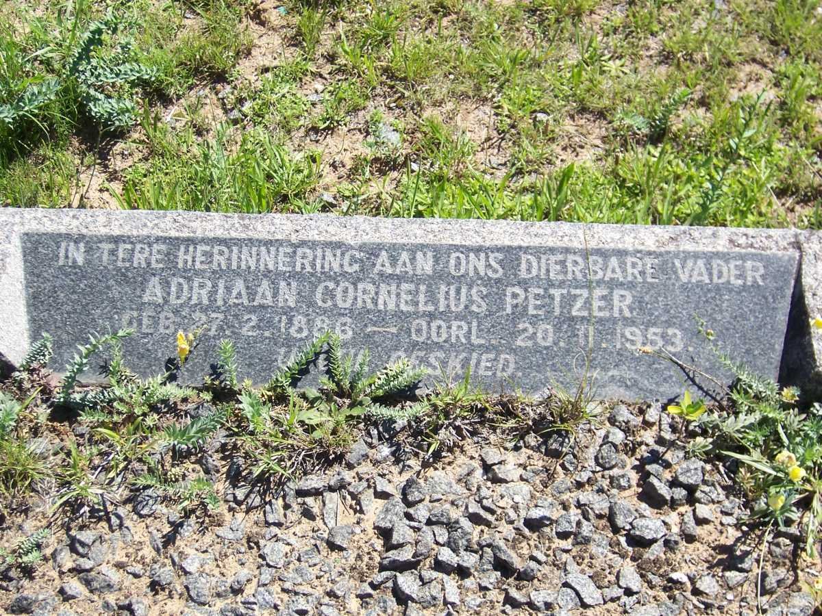 PETZER Adriaan Cornelius 1886-1953