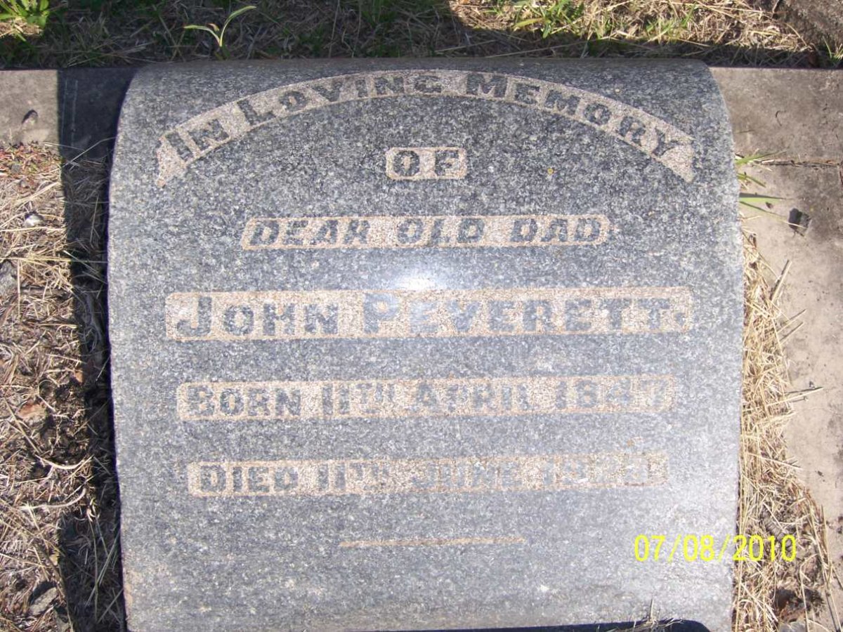 PEVERETT John 1847-1928