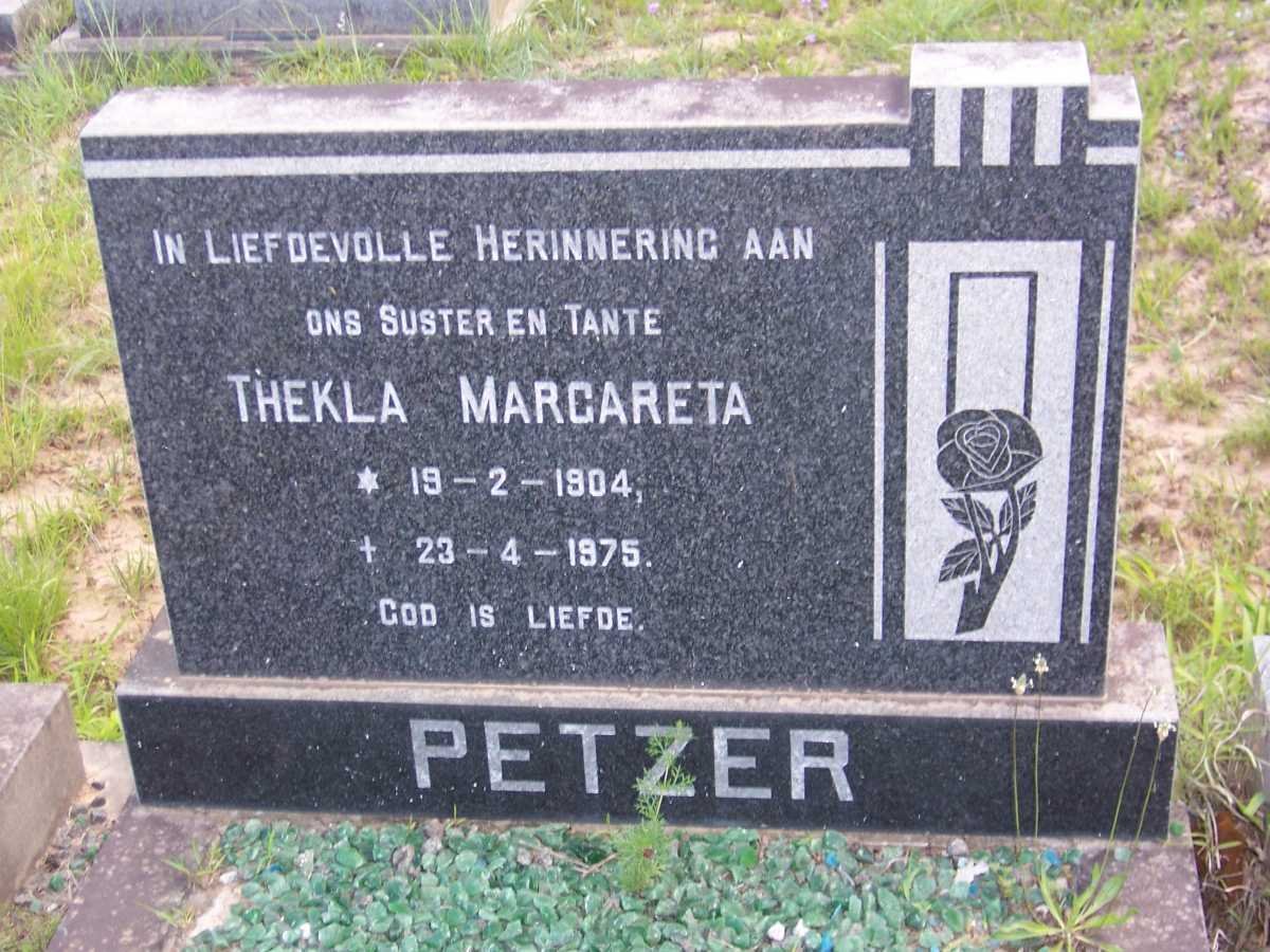 PETZER Thekla Margareta 1904-1975