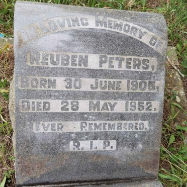 PETERS Reuben 1905-1952