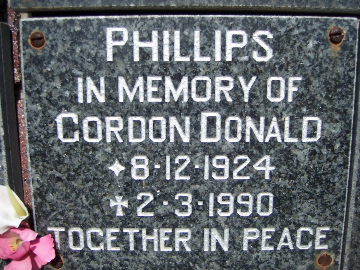 PHILLIPS Gordon Donald 1924-1990