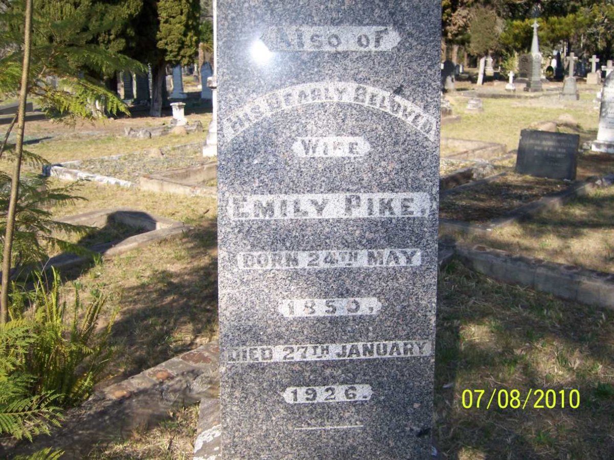 PIKE Emily 1850-1926