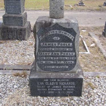 POOLE James -1924 :: RICKARDS Ilva Gladys nee POOLE 1896-1984