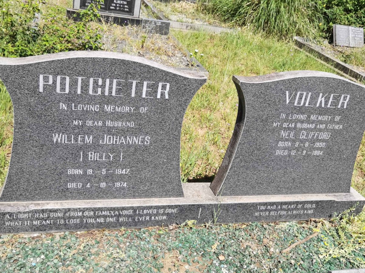 POTGIETER Willem Johannes 1947-1974 :: VOLKER Neil Clifford 1950-1984