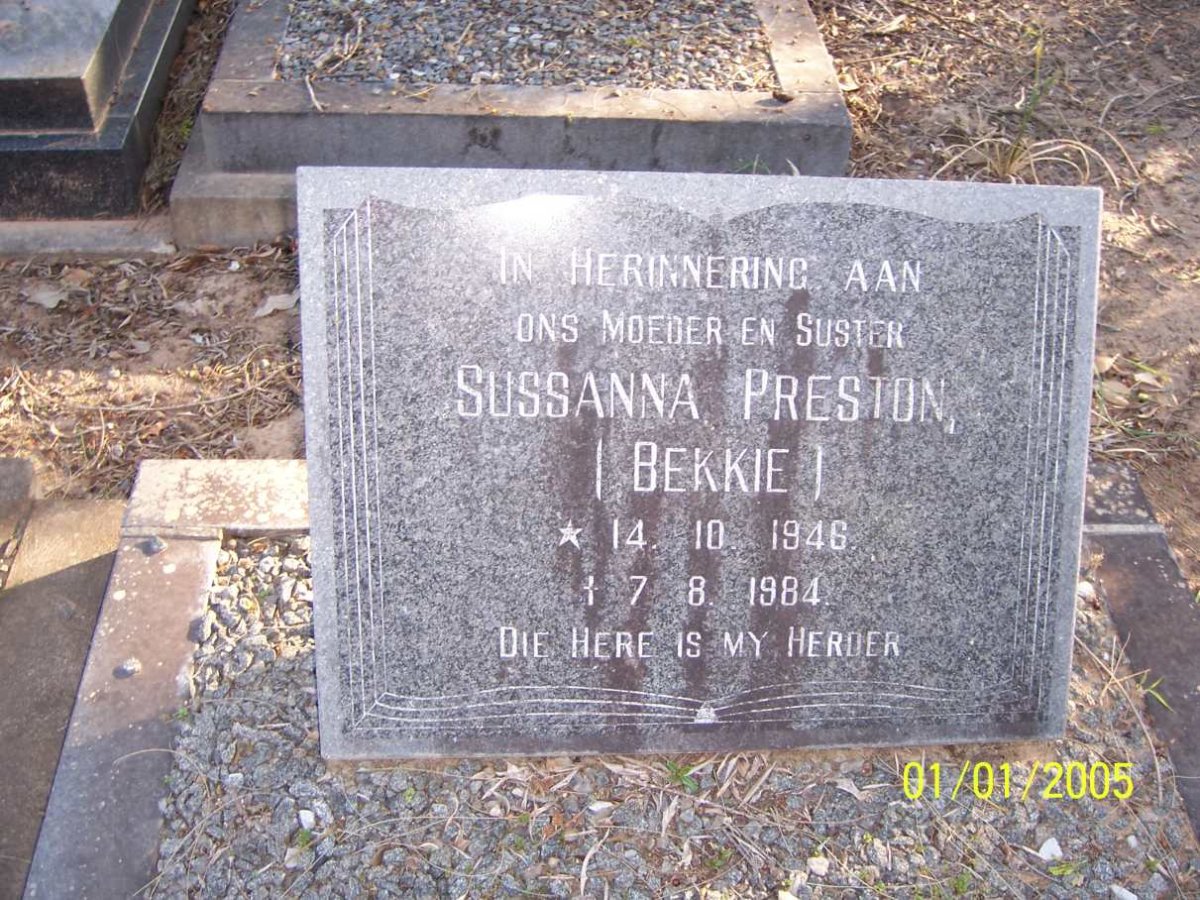 PRESTON Sussanna 1946-1984