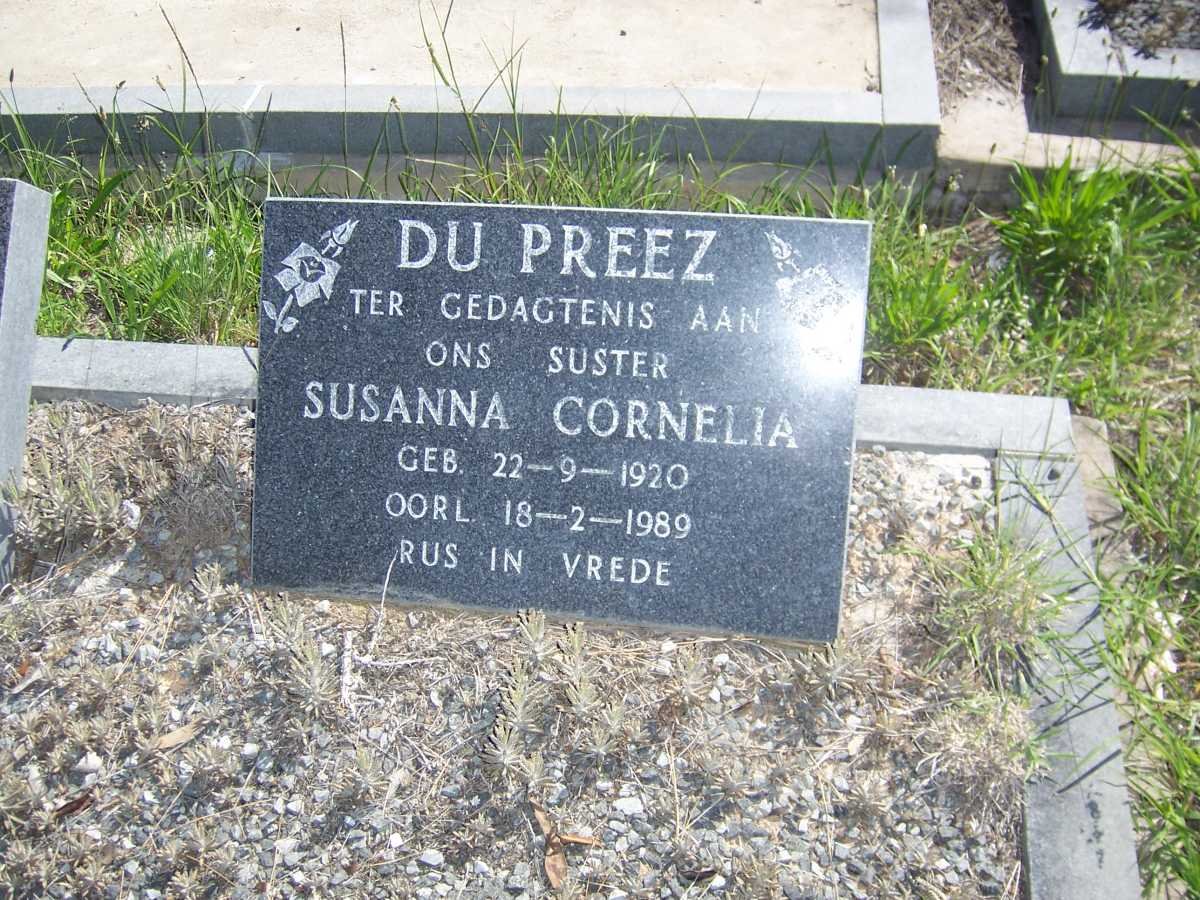 PREEZ Susanna Cornelia, du 1920-1989